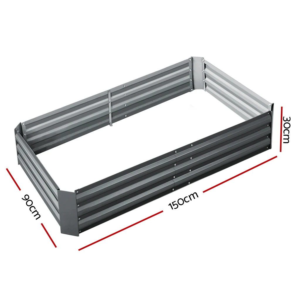 Green Fingers 2x Garden Bed 150x90cm Planter Box Raised Container Galvanised Herb - Image 2