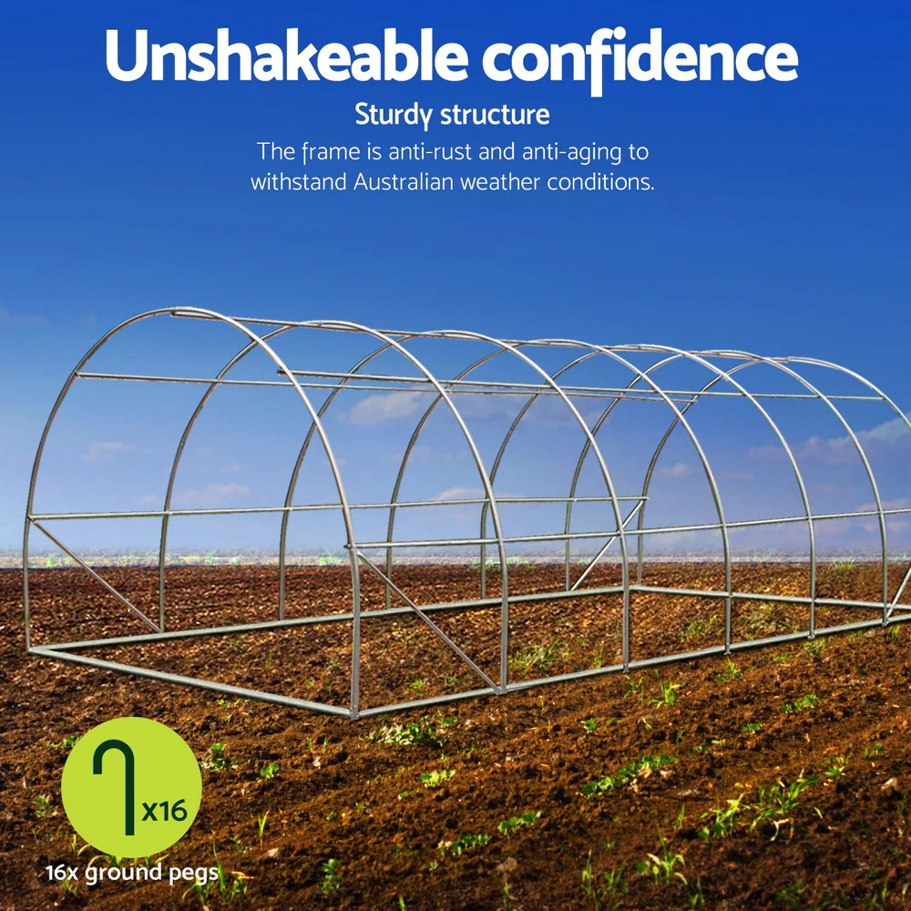Green Fingers Greenhouse 6x4x2M Walk in Green House Tunnel Plant Garden Shed Dome - Image 6
