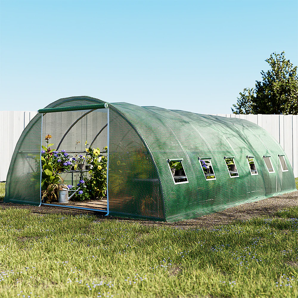 Green Fingers Greenhouse 6x4x2M Walk in Green House Tunnel Plant Garden Shed Dome - Image 8