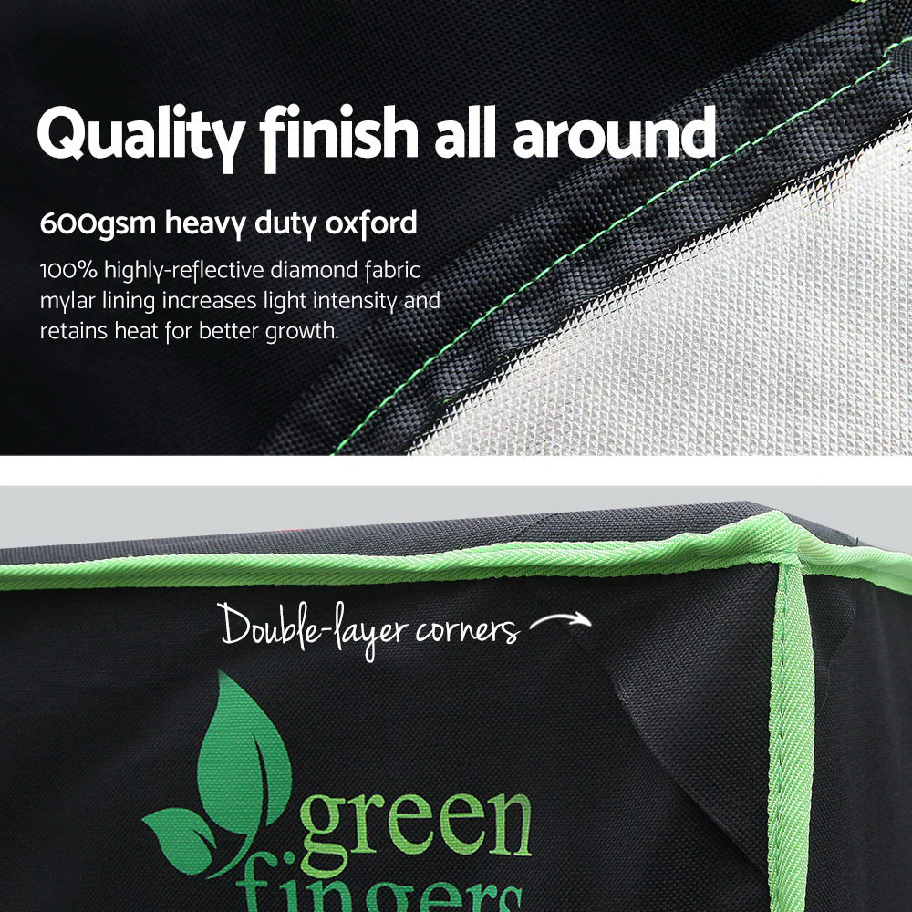 Green Fingers Grow Tent 60x60x140CM Hydroponics Kit Indoor Plant Room System - Image 6