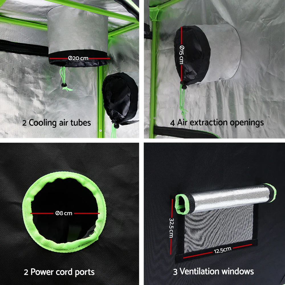 Green Fingers Grow Tent 90x50x160CM Hydroponics Kit Indoor Plant Room System - Image 3