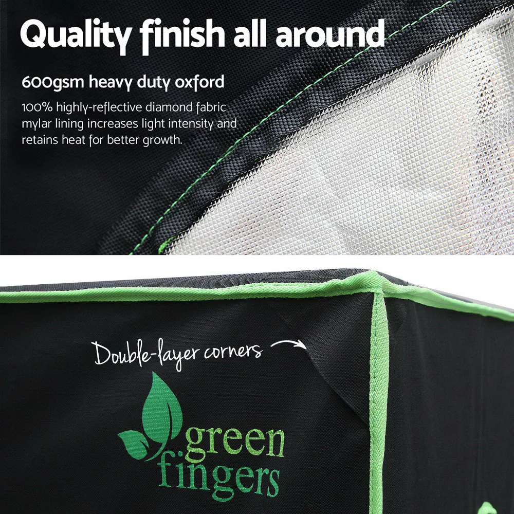 Green Fingers Grow Tent 90x50x160CM Hydroponics Kit Indoor Plant Room System - Image 5