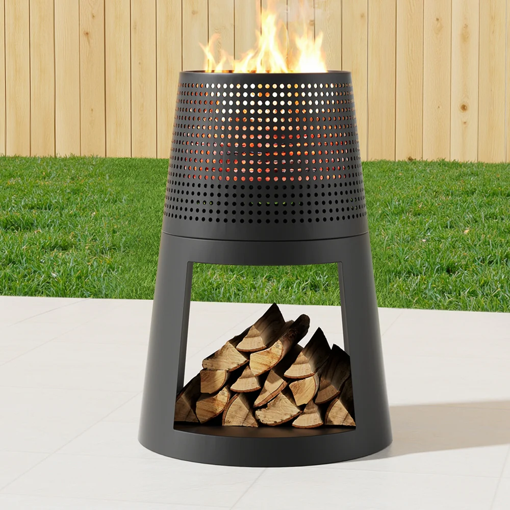 Grillz Fire Pit Deep Bowl Iron Outdoor Fireplace - Image 7