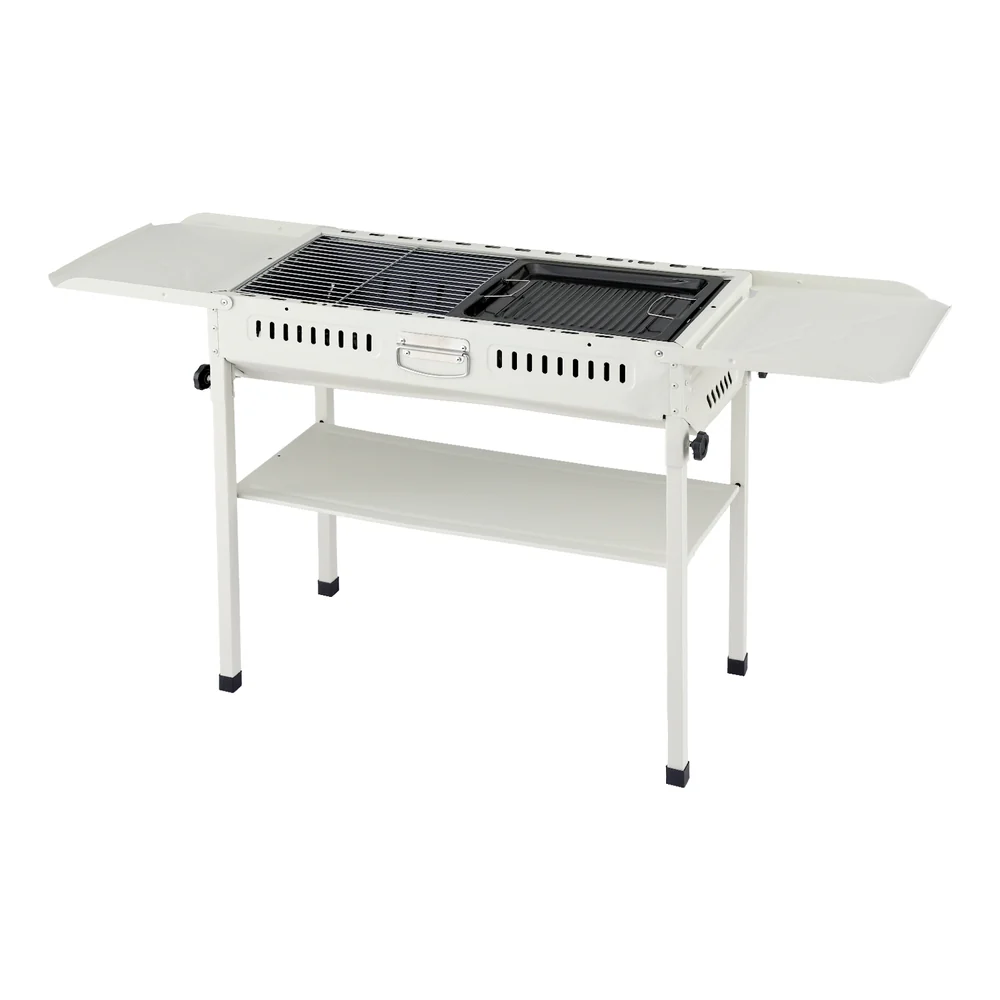 Grillz Portable BBQ Grill w/ Stainless Steel Racks & Pans for Outdoor - Image 4