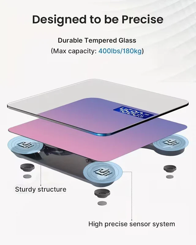 High-Precision Smart Bathroom Scale with LCD Display - Image 5