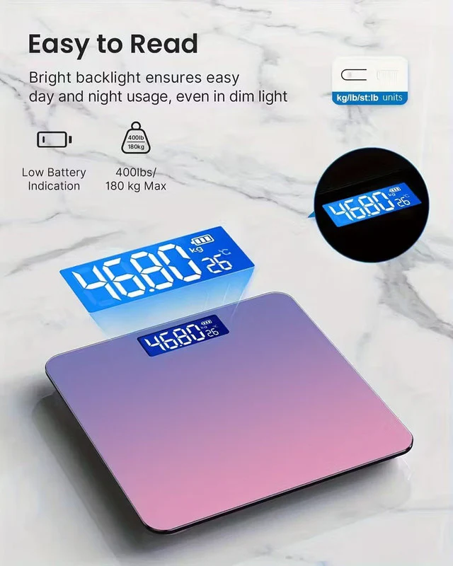 High-Precision Smart Bathroom Scale with LCD Display - Image 6