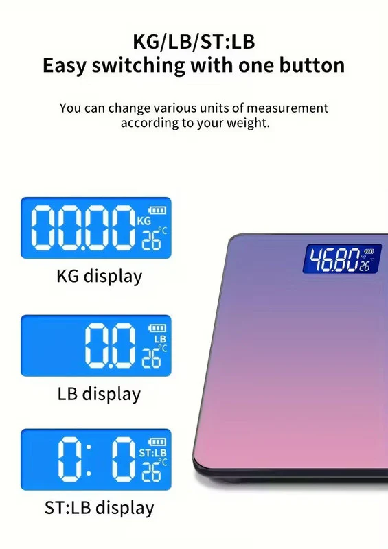 High-Precision Smart Bathroom Scale with LCD Display - Image 7