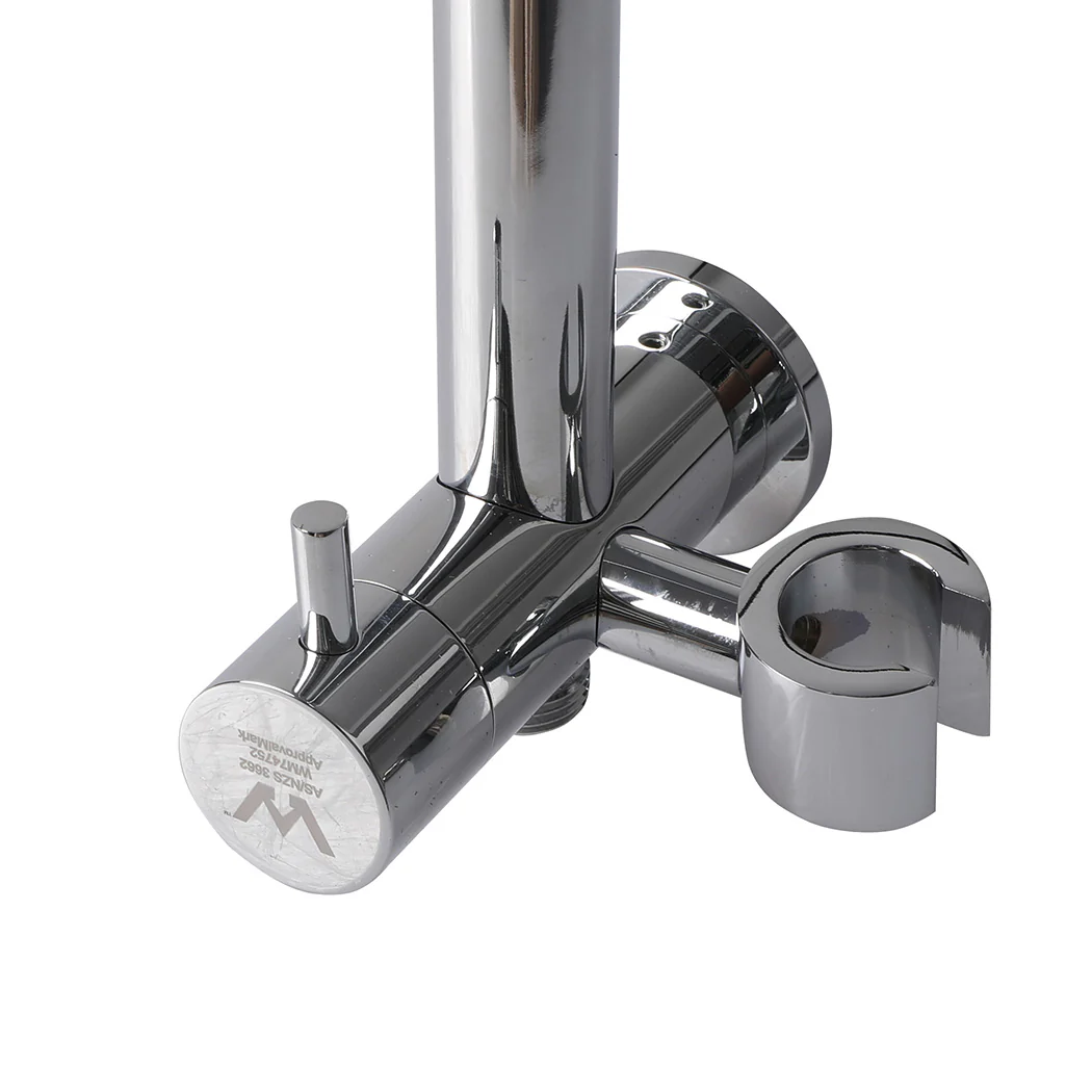 High Pressure Shower Head Set Rain Round Silver - Image 3