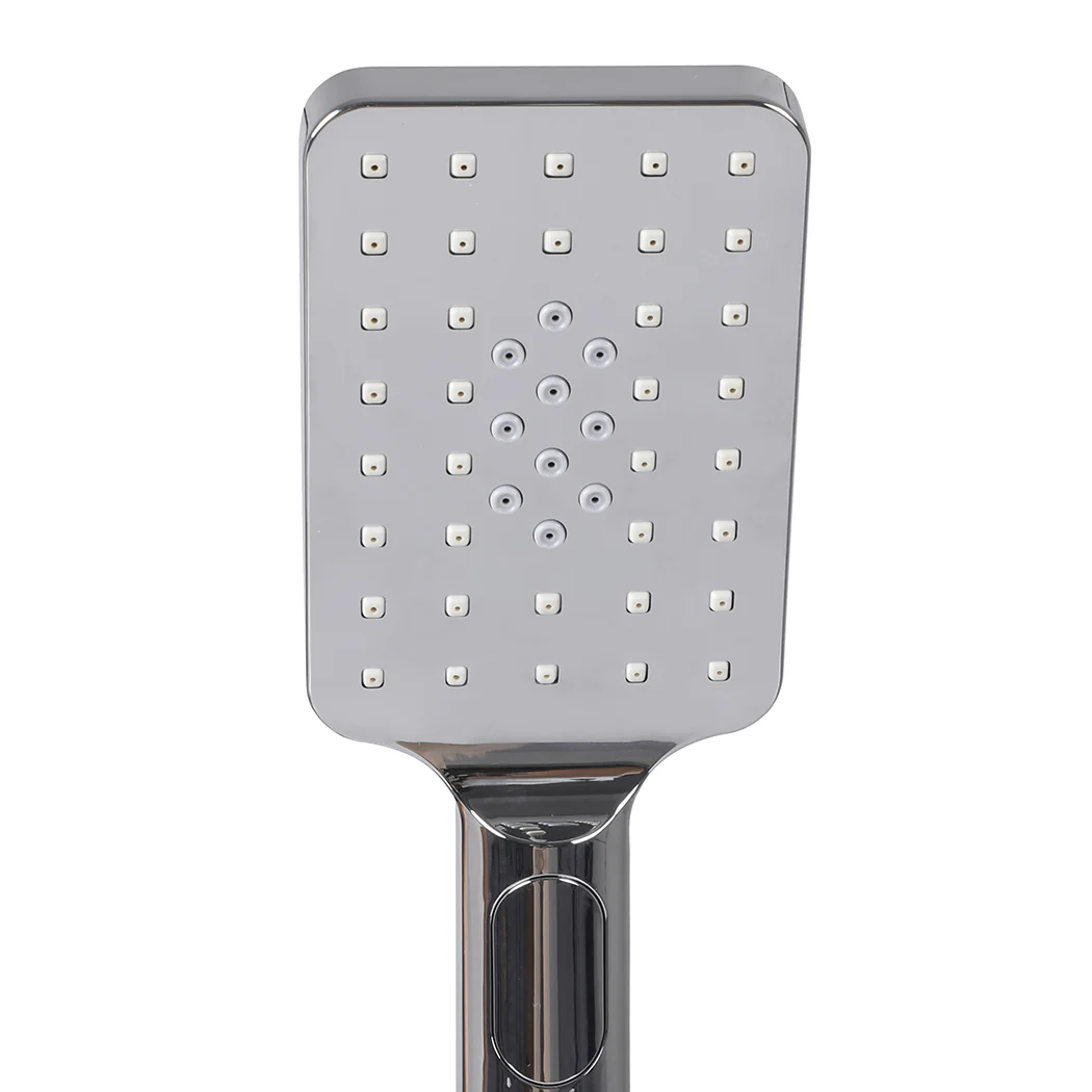 High Pressure Shower Head Set Rain Square Silver - Image 5