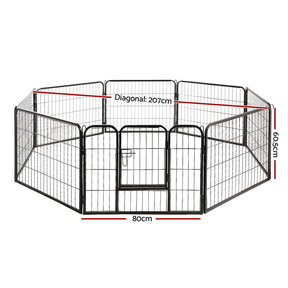 i.Pet 24" 8 Panel Dog Playpen Pet Exercise Cage Enclosure Fence Play Pen - Image 2
