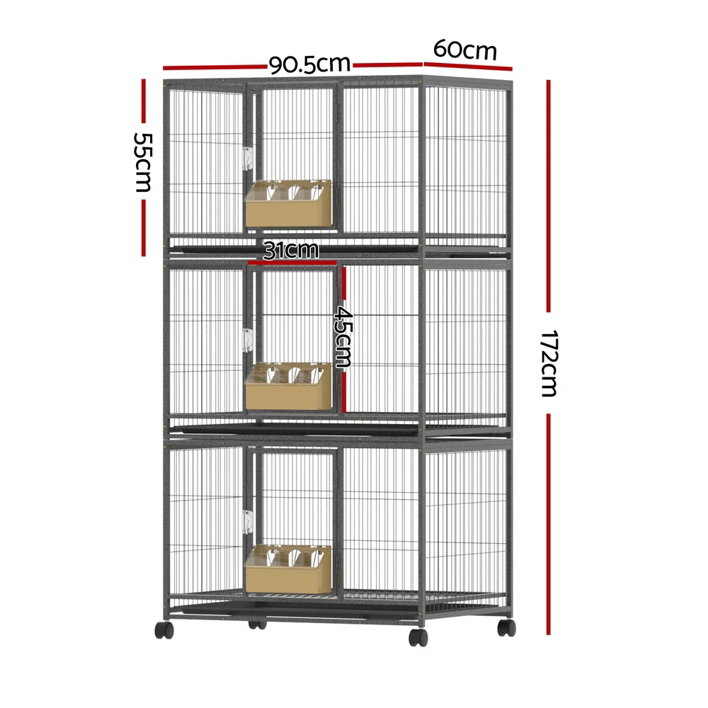 i.Pet Bird Cage Large Bird Cages Aviary Budgie Perch Cage Parrot Pet Stand Wheels - Image 2
