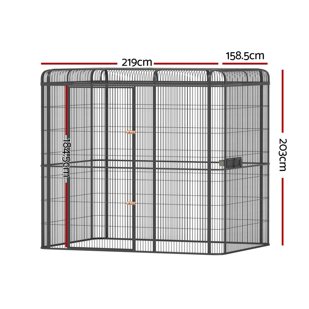 i.Pet Bird Cage Large Walk-in Aviary Budgie Perch Cage Parrot Pet Huge 203cm - Image 2