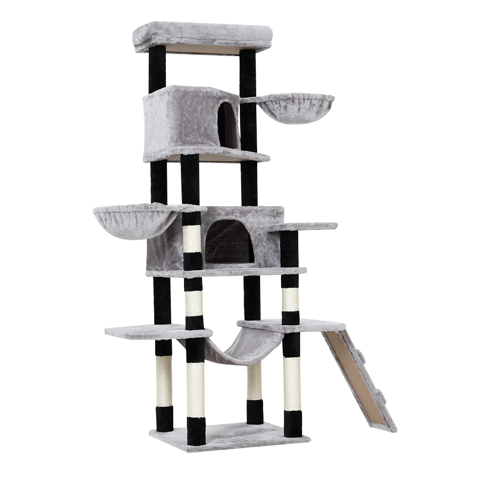 i.Pet Cat Tree 161cm Tower Scratching Post Scratcher Wood Condo House Play Bed - Image 3
