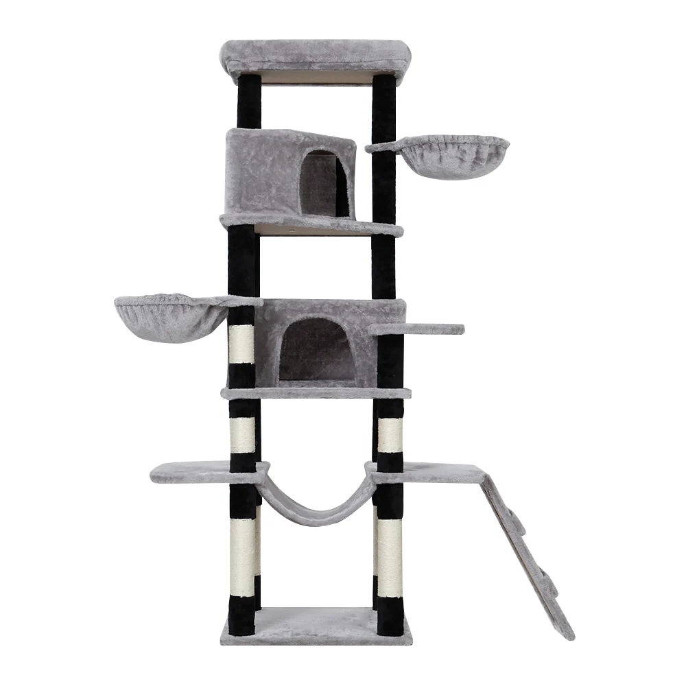 i.Pet Cat Tree 161cm Tower Scratching Post Scratcher Wood Condo House Play Bed - Image 7