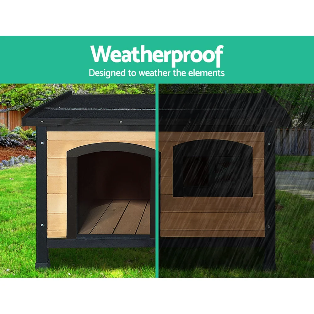 i.Pet Dog Kennel Extra Large Wooden Outdoor Indoor Puppy Pet House Cabin Crate Weatherproof - Image 3