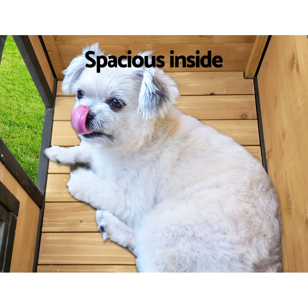 i.Pet Dog Kennel Large Wooden Outdoor Indoor House Pet Puppy Crate Cabin Waterproof - Image 6
