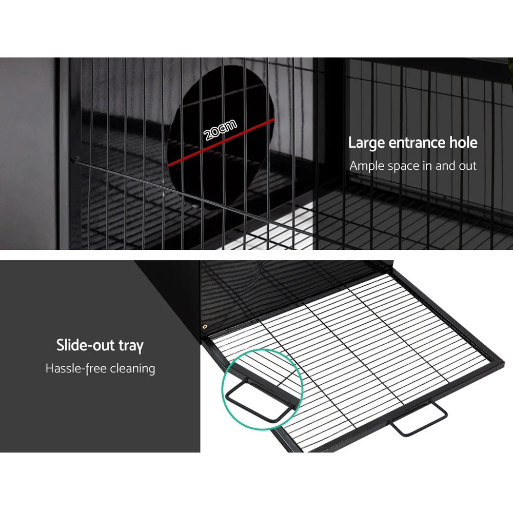 i.Pet Rabbit Cage Hutch 162x60cm Enclosure Metal - Image 6