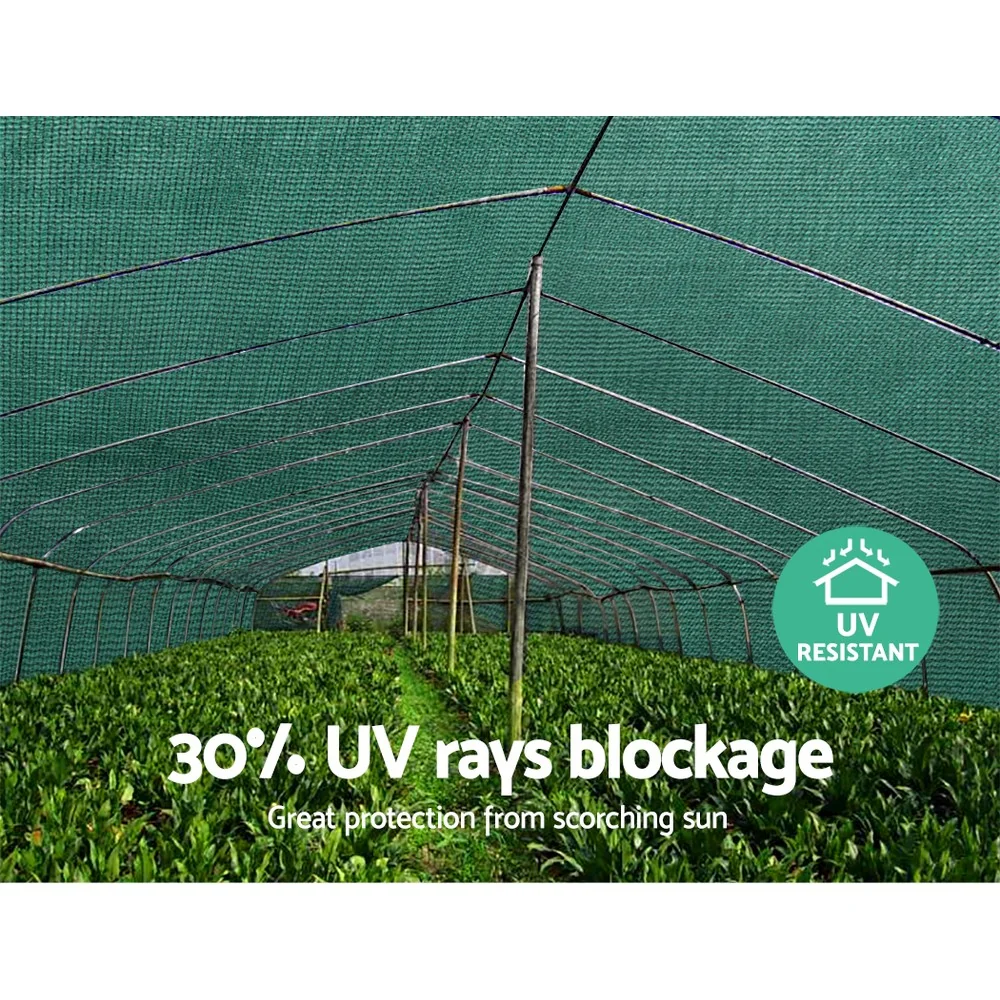 Instahut 30% Shade Cloth 3.66x20m Shadecloth Wide Heavy Duty Green - Image 6