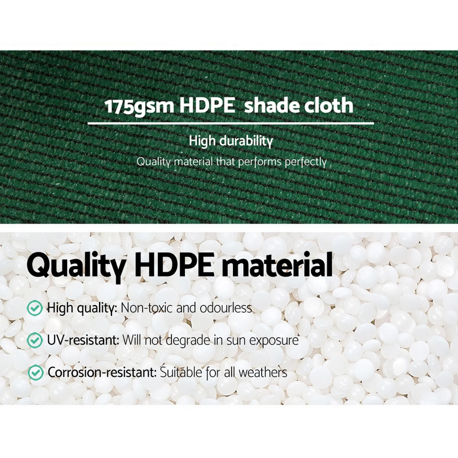 Instahut 70% Shade Cloth 3.66x30m Shadecloth Sail Heavy Duty Green - Image 5