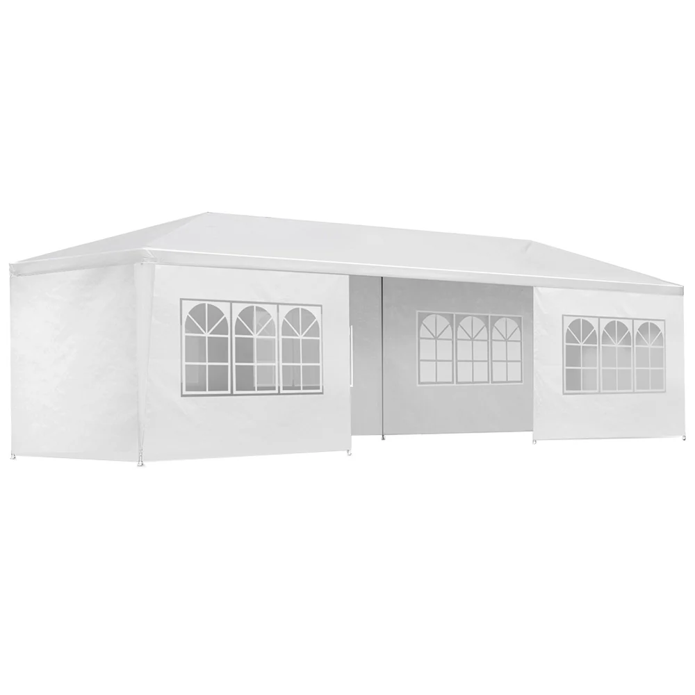 Instahut Gazebo 3x9m Marquee Wedding Party Tent Outdoor Camping Side Wall Canopy 8 Panel White - Image 7