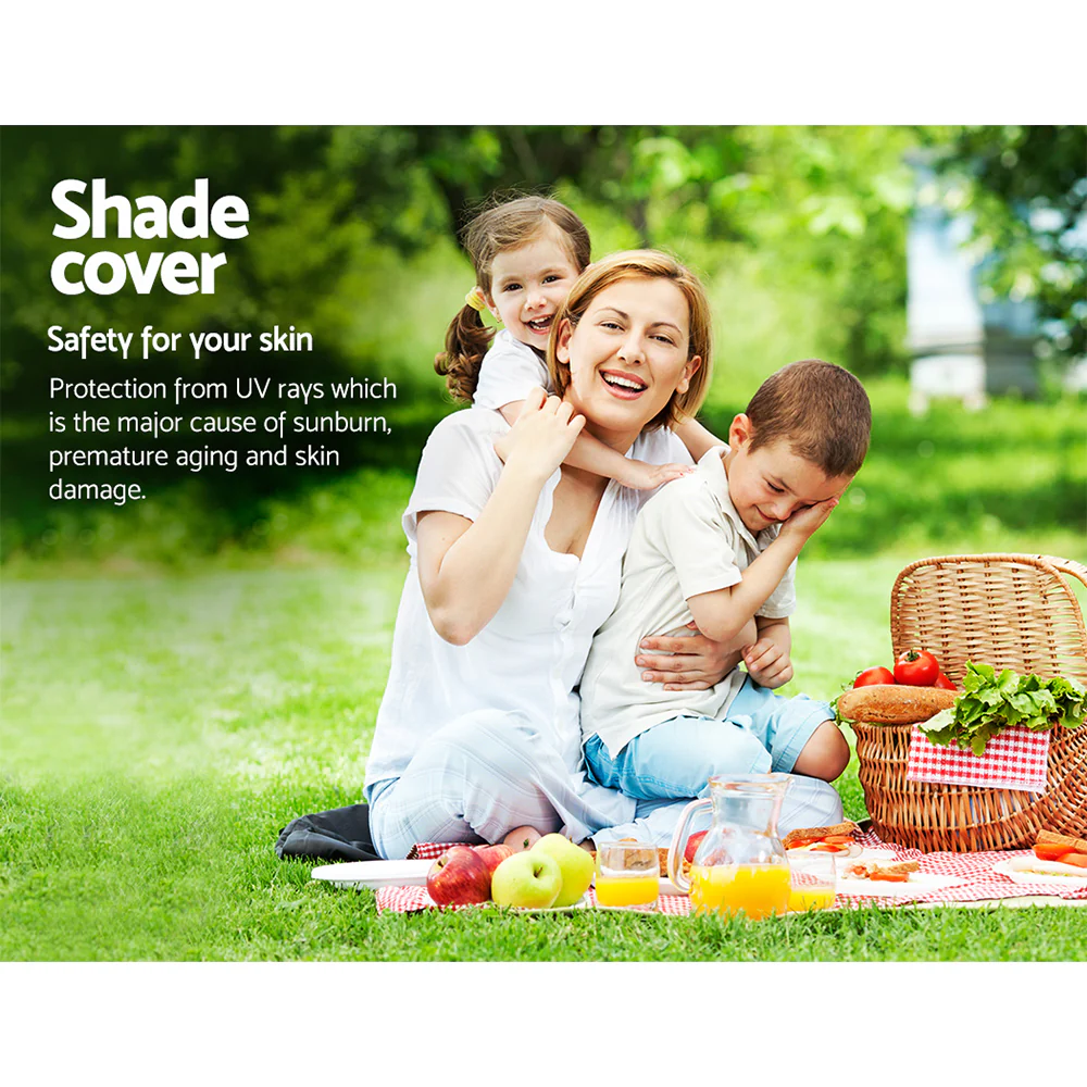 Instahut Shade Sail 6x6m Rectangle 185GSM 95% Sand Shade Cloth - Image 6