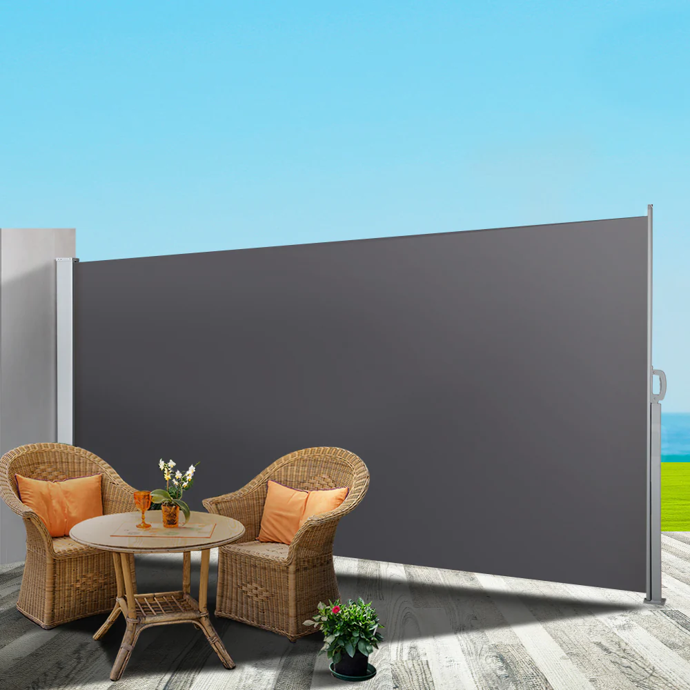 Instahut Side Awning Sun Shade Outdoor Blinds Retractable Screen 1.4X3M GR - Image 8
