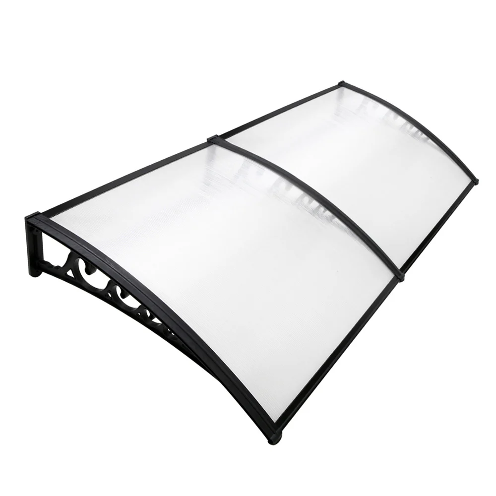 Instahut Window Door Awning 1mx2.4m Transparent - Image 8