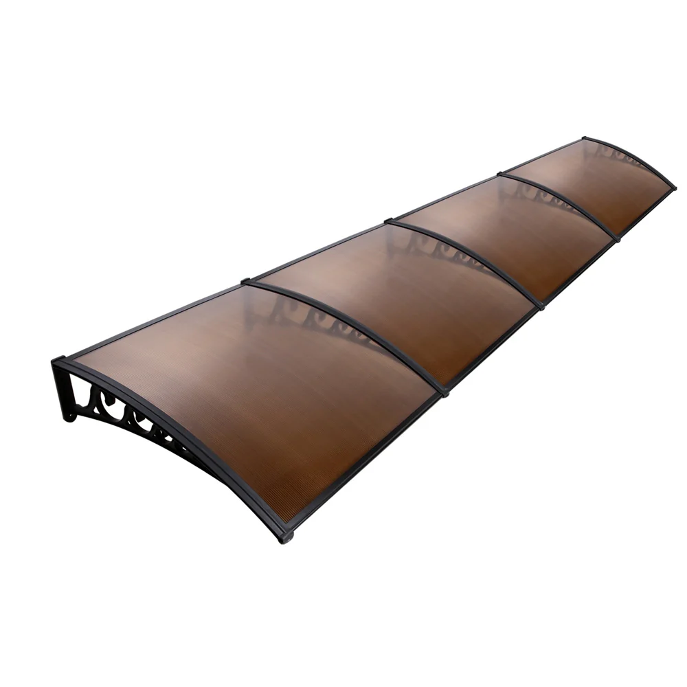 Instahut Window Door Awning 1mx4m Brown - Image 8