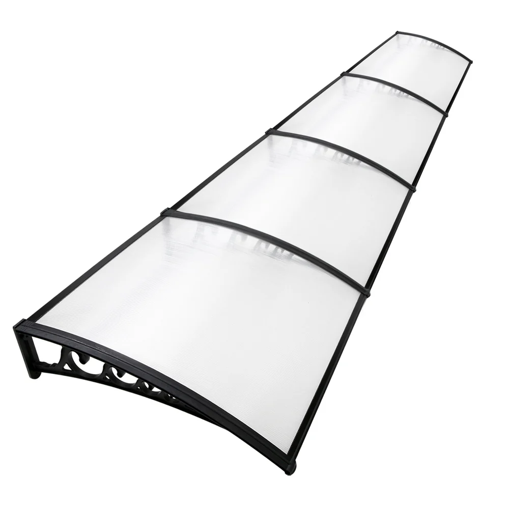 Instahut Window Door Awning 1mx4m Transparent - Image 8