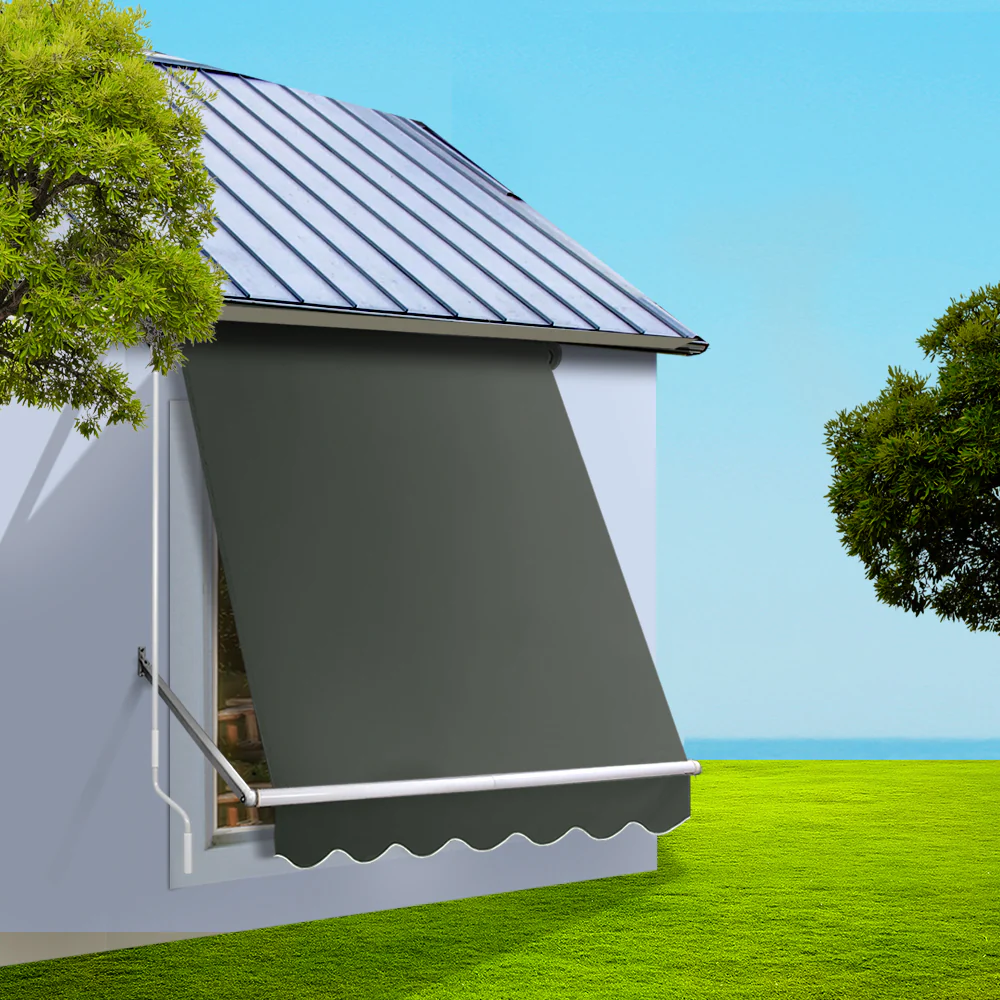 Instahut Window Fixed Pivot Arm Awning Outdoor Blinds Retractable Canopy1.5X2.1M - Image 7
