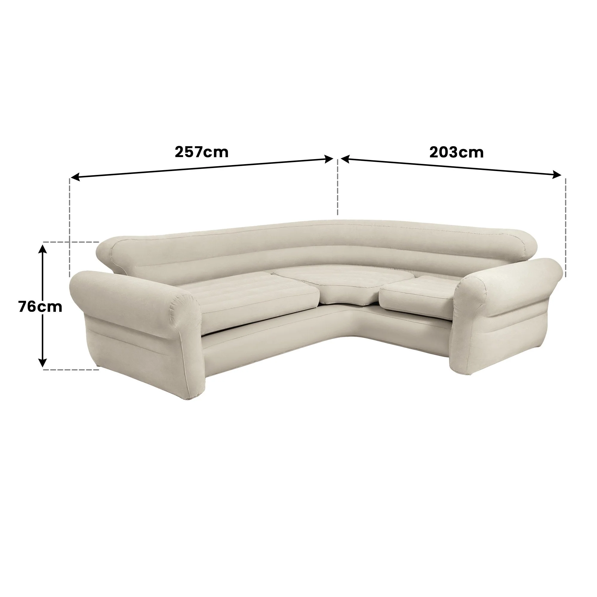 Intex Corner Sofa Inflatable Couch - L-shaped Corner Sofa - Image 3