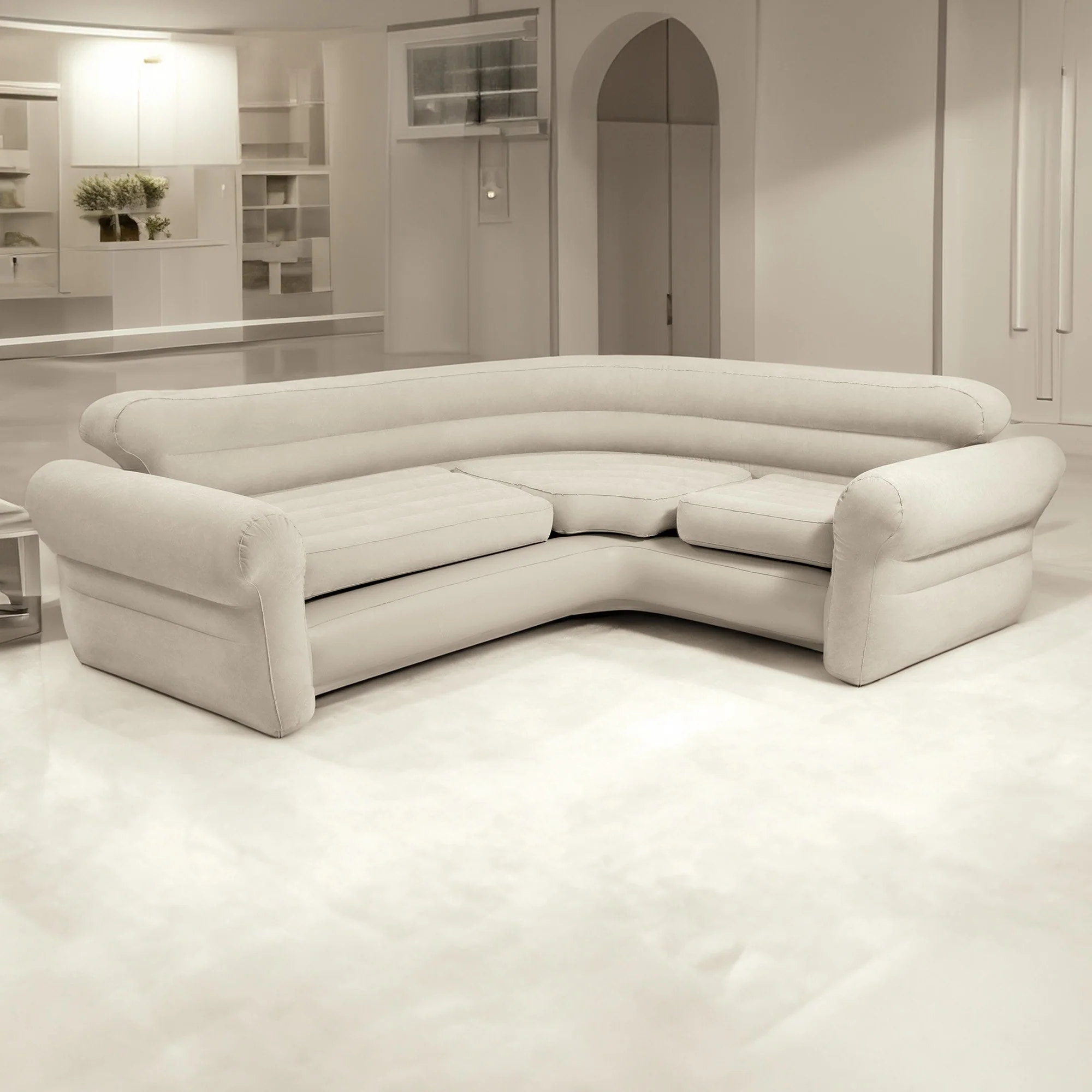 Intex Corner Sofa Inflatable Couch - L-shaped Corner Sofa - Image 7