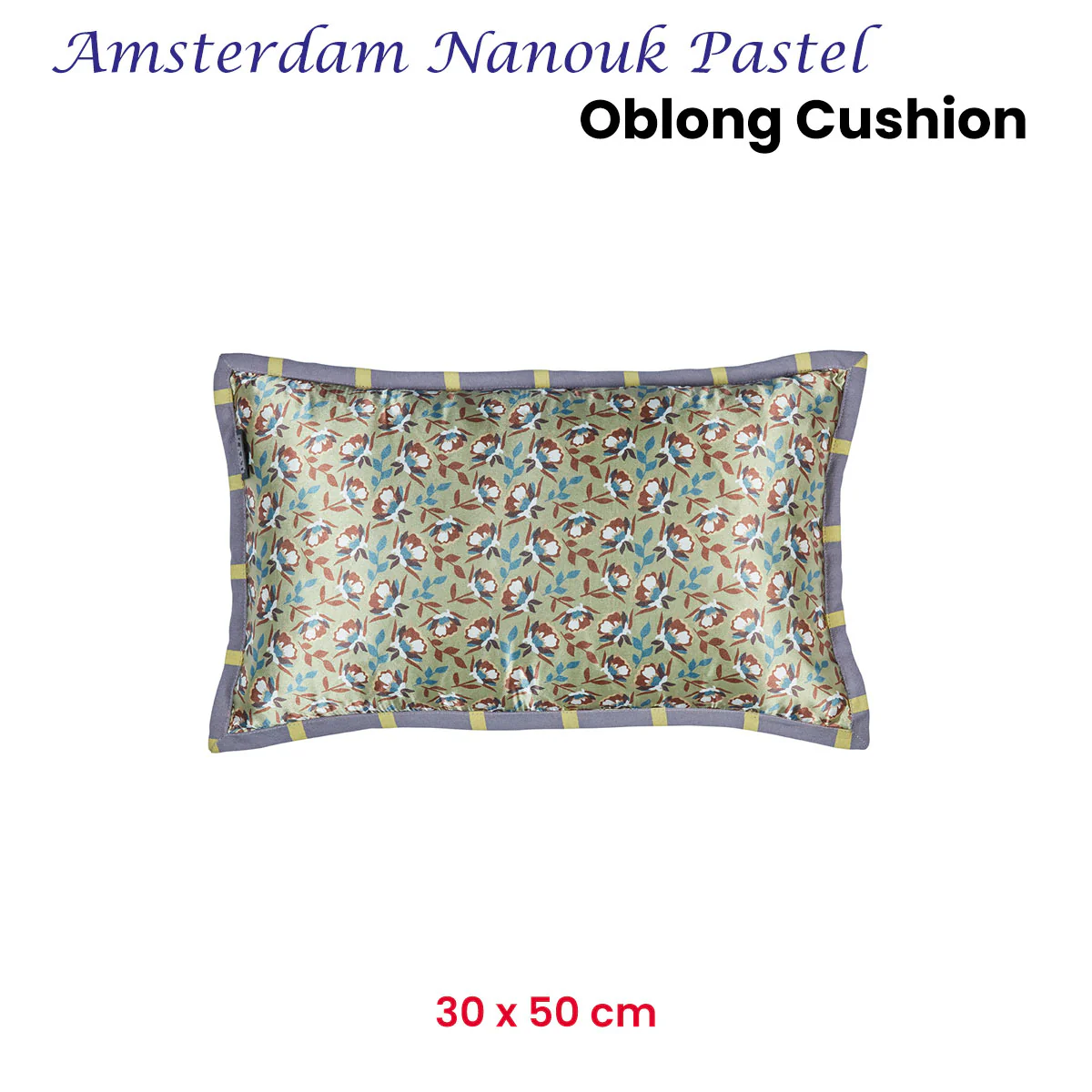 KAAT Amsterdam Nanouk Pastel Floral Oblong Filled Cushion 30cm x 50cm - Image 2