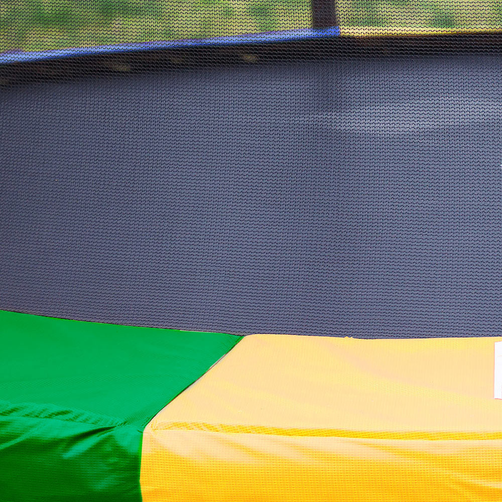 Kahuna 12ft Outdoor Trampoline Kids Children With Safety Enclosure Pad Mat Ladder Basketball Hoop Set - Rainbow - Image 10