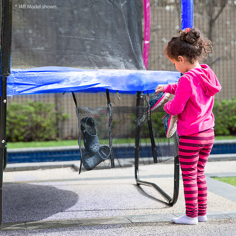 Kahuna 12ft Outdoor Trampoline Kids Children With Safety Enclosure Pad Mat Ladder Basketball Hoop Set - Rainbow - Image 5