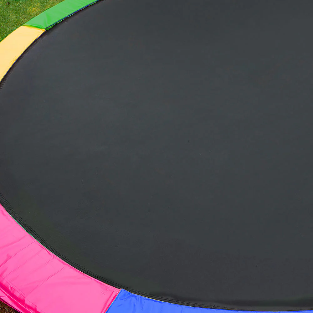 Kahuna 12ft Outdoor Trampoline Kids Children With Safety Enclosure Pad Mat Ladder Basketball Hoop Set - Rainbow - Image 7