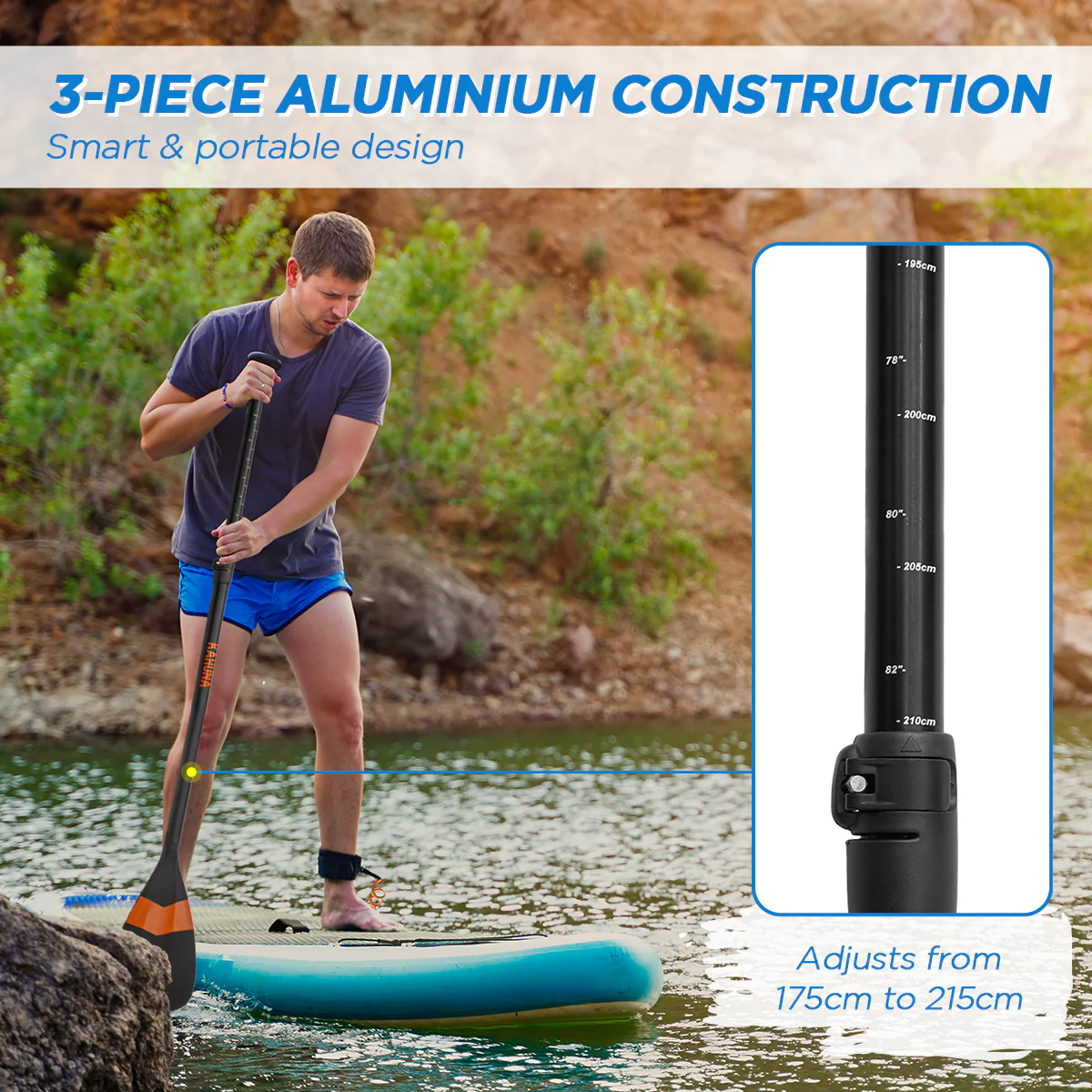 Kahuna Hana Adjustable Paddle for Stand Up Paddle Boards - Image 6