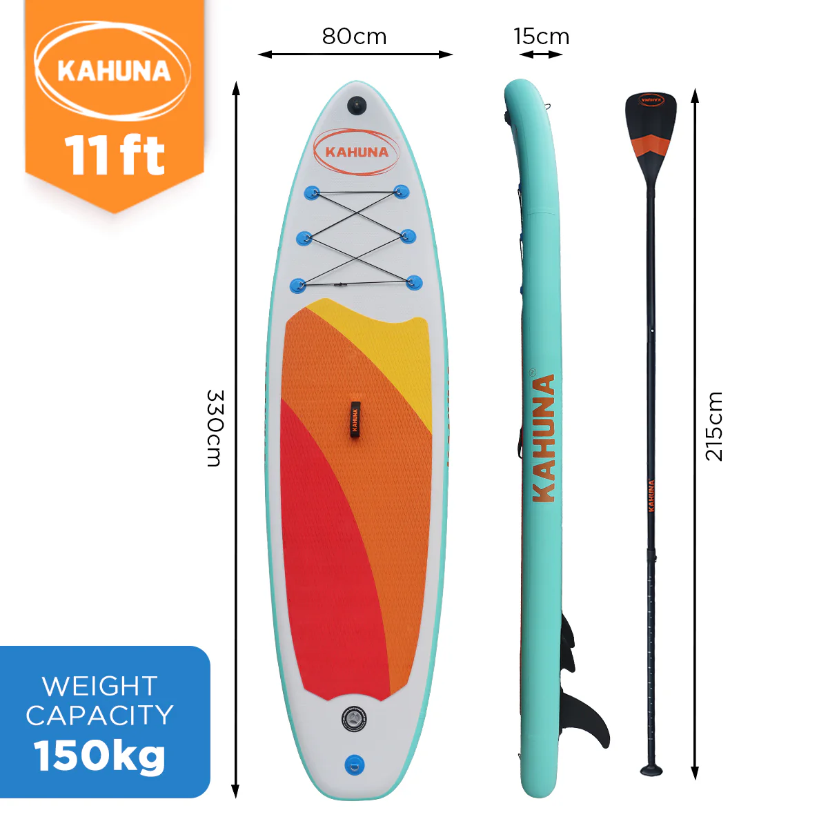 Kahuna Hana Inflatable Stand Up Paddle Board 11FT SUP Paddleboard - Image 12