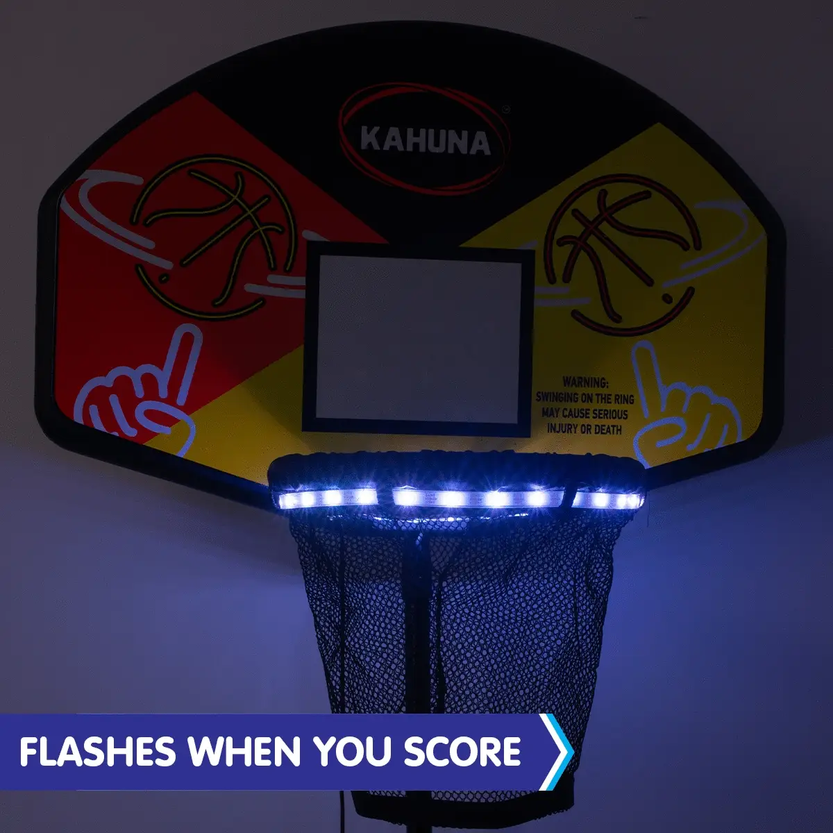 Kahuna Trampoline Led Basketball Hoop Set With Light-up Ball - Image 8