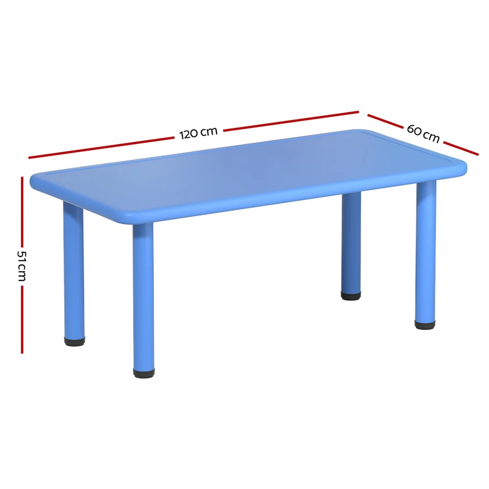 Keezi Kids Table Plastic Square Activity Study Desk 60X120CM - Image 2