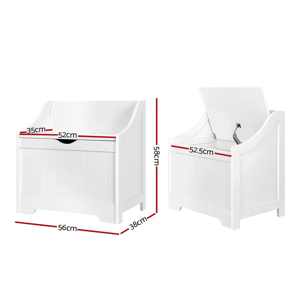 Keezi Kids Toy Box Chest Children Storage Clothes Toys Organiser Square - Image 2