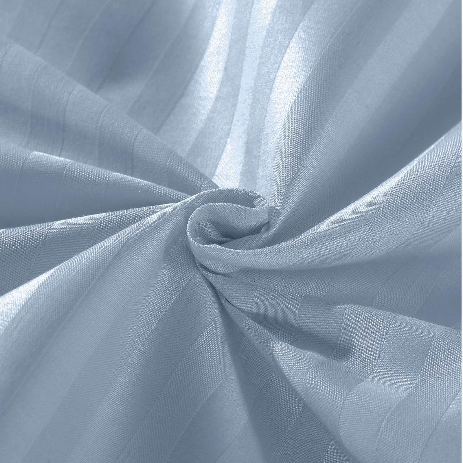 KENSINGTON 1200TC COTTON SHEET SET IN STRIPE-KING - CHAMBRAY (BLUE) - Image 7