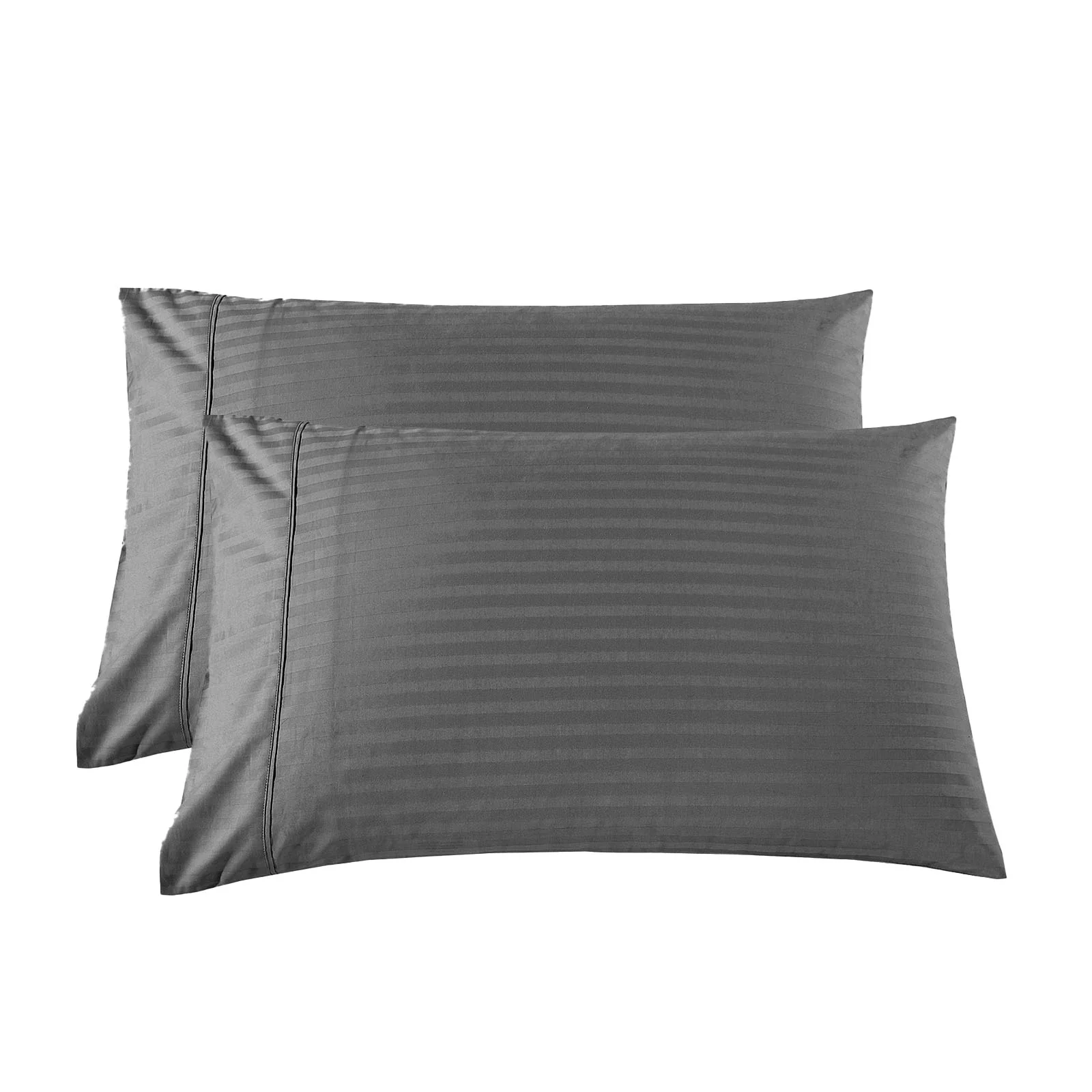 KENSINGTON 1200TC COTTON SHEET SET IN STRIPE-KING - CHARCOAL - Image 5