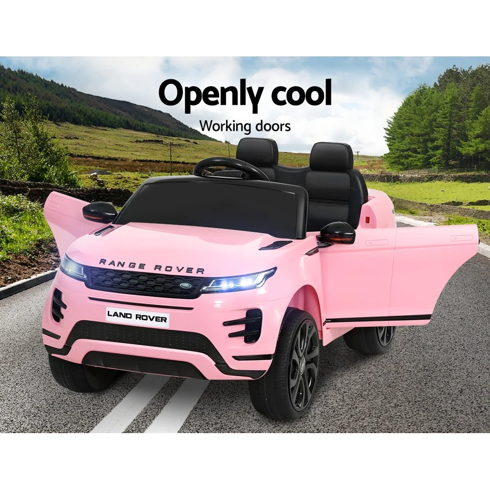 Kids Electric Ride On Car Land Rover Licensed Toy Cars Remote 12V Battery Pink - Image 4