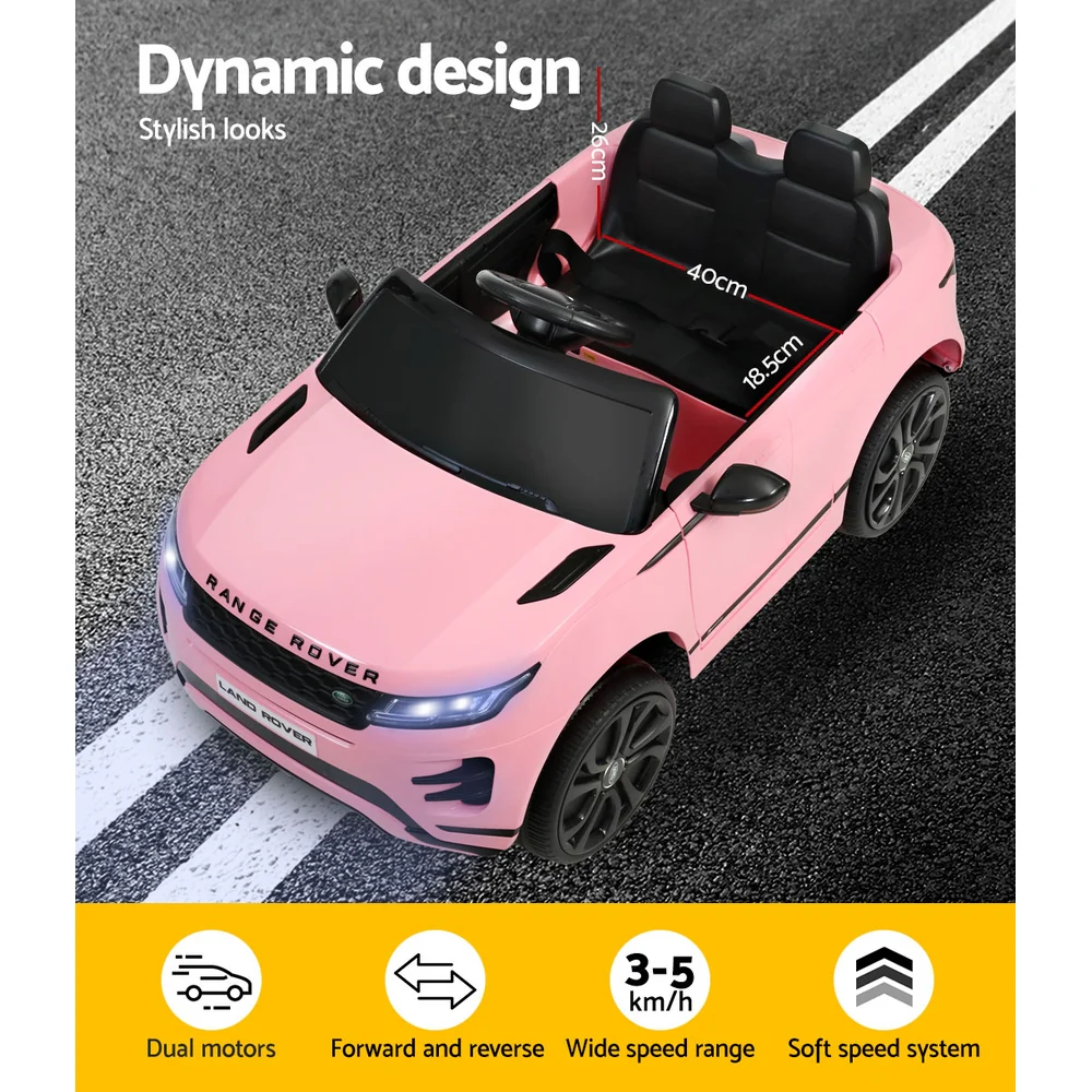 Kids Electric Ride On Car Land Rover Licensed Toy Cars Remote 12V Battery Pink - Image 5
