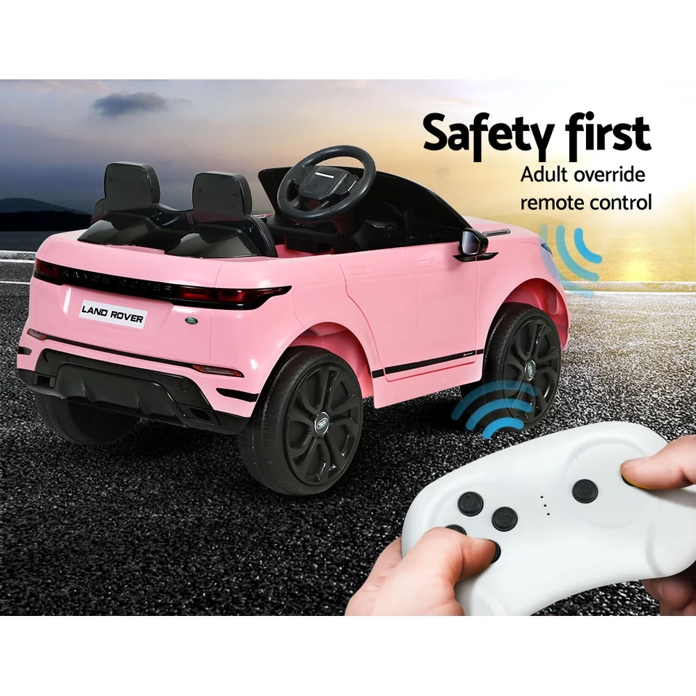 Kids Electric Ride On Car Land Rover Licensed Toy Cars Remote 12V Battery Pink - Image 6