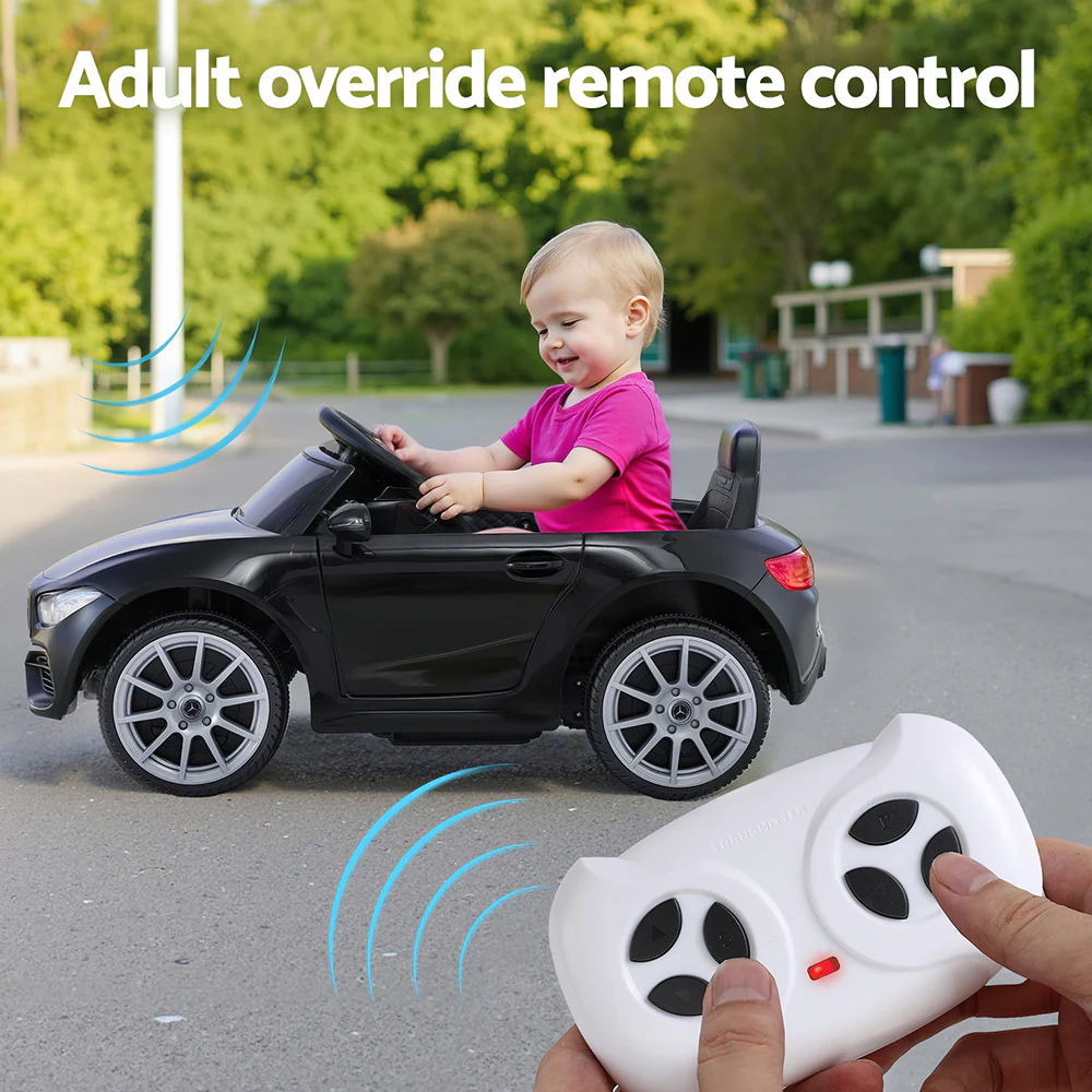 Kids Electric Ride On Car Licensed Outdoor Toys Cars Music Remote Black - Image 6