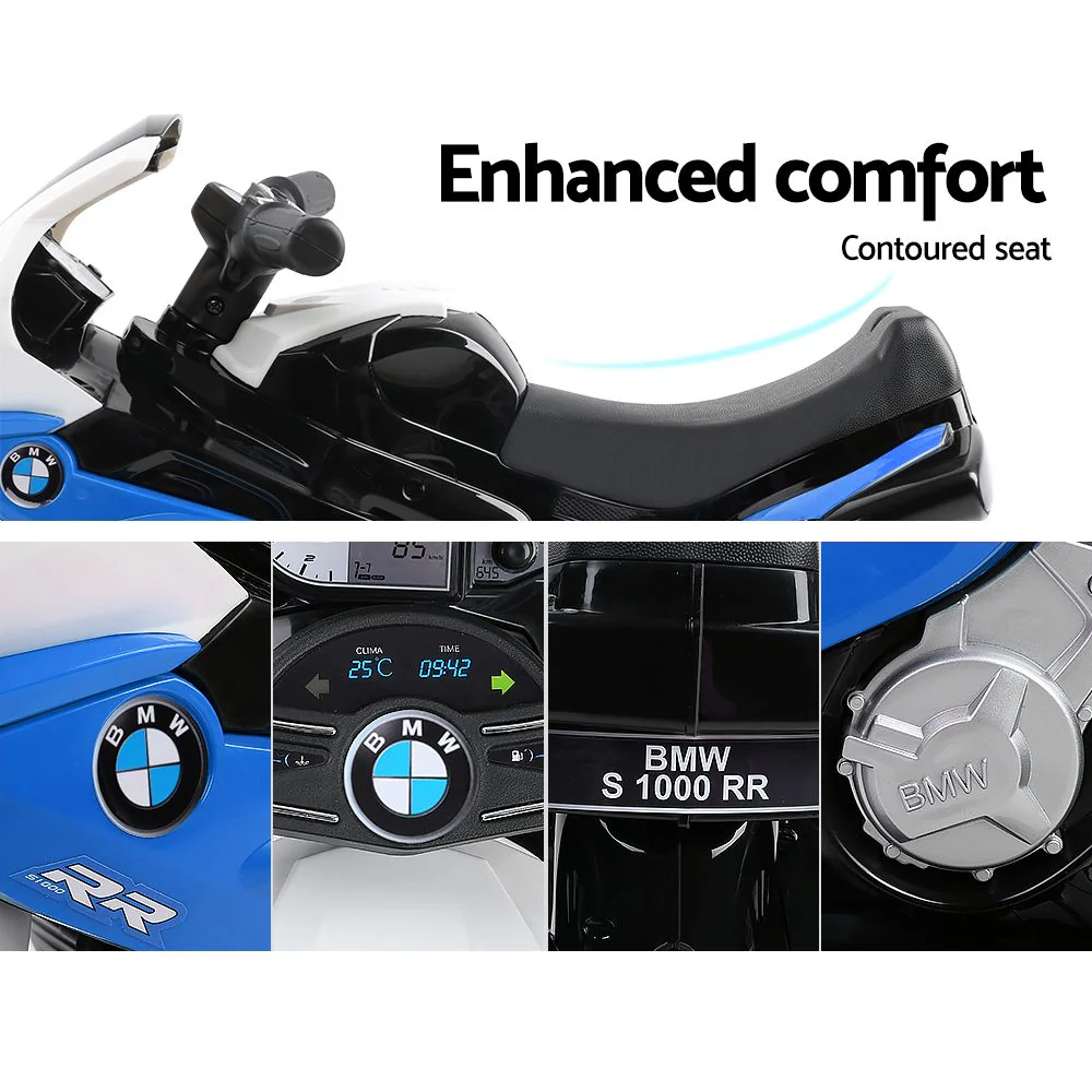 Kids Electric Ride On Car Police Motorcycle Motorbike BMW Licensed S1000RR Blue - Image 4