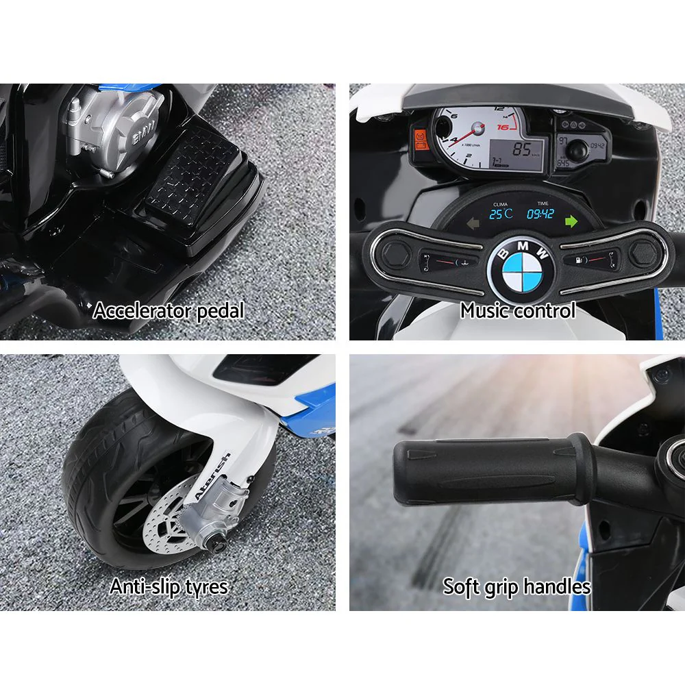 Kids Electric Ride On Car Police Motorcycle Motorbike BMW Licensed S1000RR Blue - Image 5