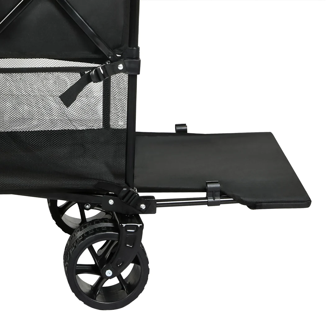 Lambu Folding Wagon Cart Double Shelves - Image 5
